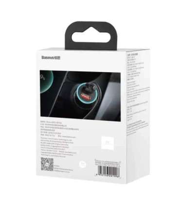 Baseus Golden Contactor Pro Car Charger 2x USB, 40W (gray) +  Cable USB to USB-C 1m (black)