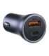 Baseus Golden Contactor Pro Car Charger USB + USB-C, QC4.0+, PD, SCP, 40W (gray) + CabelUSB do USB-C 1m (black)