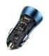 Baseus Golden Contactor Pro car charger, USB + USB-C, QC4.0+, PD, SCP, 40W (blue) + USB-C - Lightning cable 1m (blue)