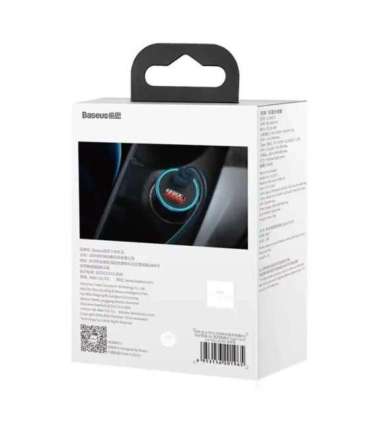 Baseus Golden Contactor Pro car charger, USB + USB-C, QC4.0+, PD, SCP, 40W (blue) + USB-C - Lightning cable 1m (blue)