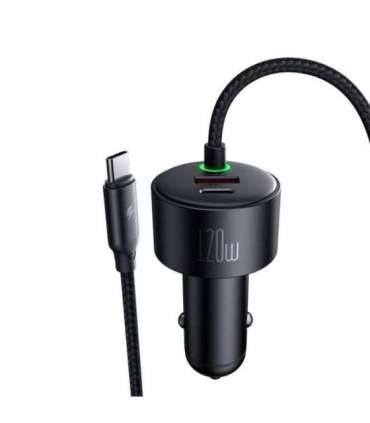 Mcdodo CC-0370 car charger, USB-C, Lightning, 120W, retractable cables