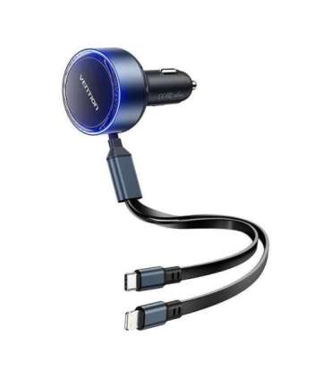 Vention FFOB0 USB-C car charger + USB-C/Lightning 30W cable