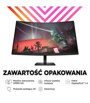HP OMEN by HP 32c computer monitor 80 cm (31.5") 2560 x 1440 pixels Quad HD Black