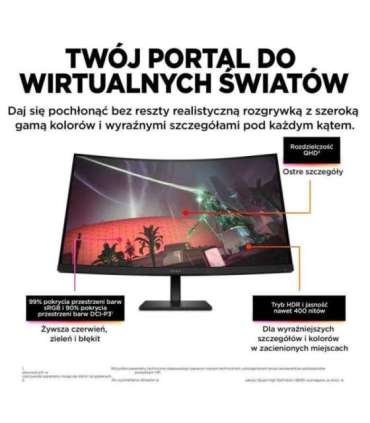 HP OMEN by HP 32c computer monitor 80 cm (31.5") 2560 x 1440 pixels Quad HD Black