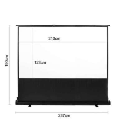 Maclean MC-964 portable projection screen, compact, floor, 100", 16:9
