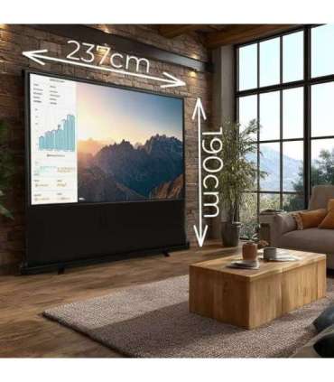 Maclean MC-964 portable projection screen, compact, floor, 100", 16:9