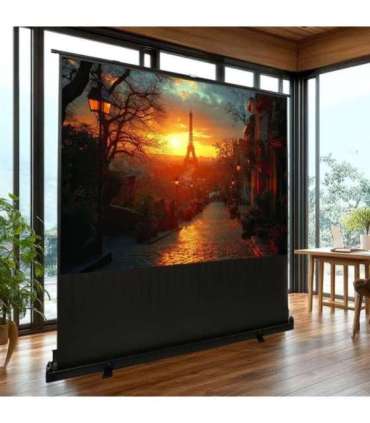 Maclean MC-964 portable projection screen, compact, floor, 100", 16:9