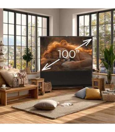 Maclean MC-964 portable projection screen, compact, floor, 100", 16:9