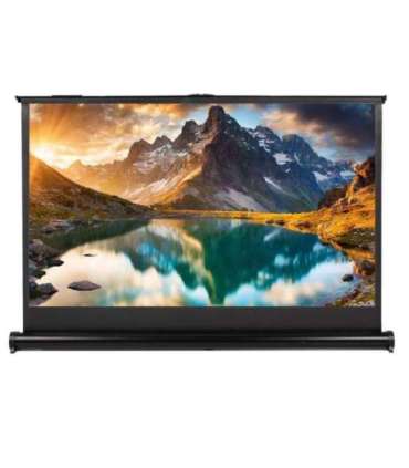 Maclean Portable Projection Screen Compact 40" 16:9 Free-Standing Office Cinema Matt White Home