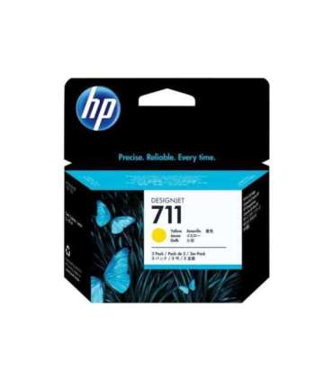 HP Ink No 711 HP711 HP 711 Yellow Gelb 3-pack 3pack (CZ136A)
