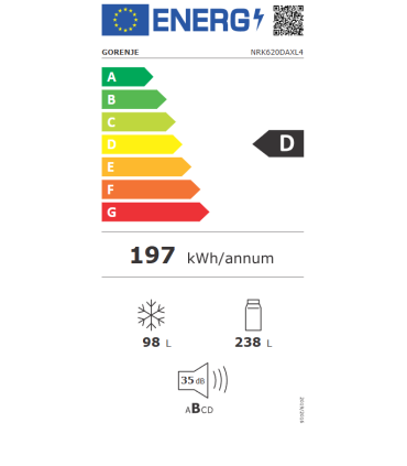 Fridge GORENJE NRK620DAXL4