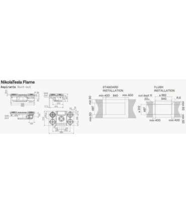 Hob and Hood (2in1) ELICA NIKOLATESLA FLAME EVO GR/A/88