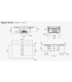 Hob and Hood (2in1) ELICA NIKOLATESLA FIT XL RAW BR/A/83