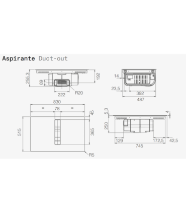 Hob and Hood (2in1) ELICA NIKOLATESLA FIT XL RAW BR/A/83