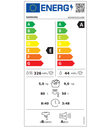 Washer-Dryer SAMSUNG WD90DG5G34BELE