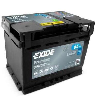 Exide Premium 64Ah640A 242x175x190-+