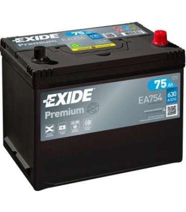 Exide Premium 75Ah630A 260x170x222-+