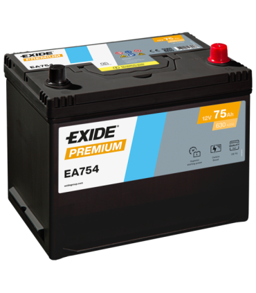 Exide Premium 75Ah630A 260x170x222-+