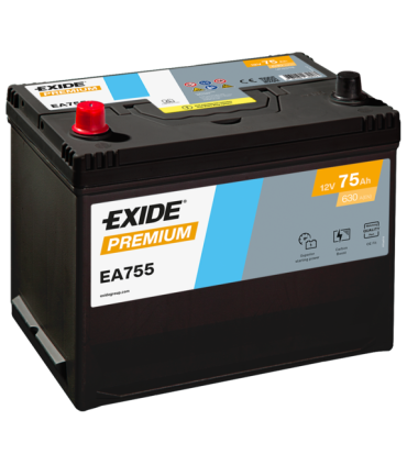 Exide Premium 75Ah630A 260x170x222+-