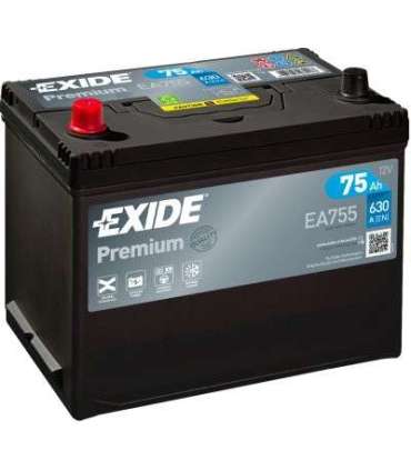 Exide Premium 75Ah630A 260x170x222+-