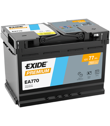 Exide Premium 77Ah760A 278x175x190-+