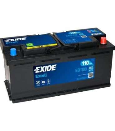 Exide Excell 110Ah 850A 394x175x190-+