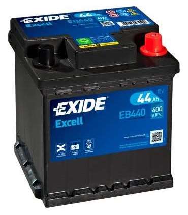 Exide Excell 44Ah 400A 175x175x190-+