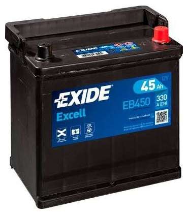 Exide Excell 45Ah 330A 218x133x223-+