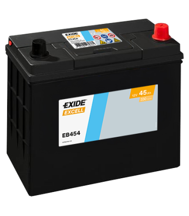 Exide Excell 45Ah 330A 237x127x227-+
