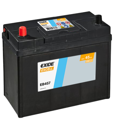 Exide Excell 45Ah 330A 234x127x220+-J