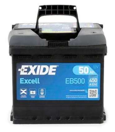 Exide Excell 50Ah 450A 207x175x190-+