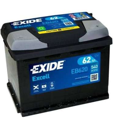 Exide Excell 62Ah 540A 242x175x190-+