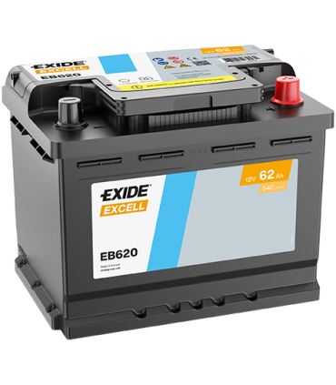 Exide Excell 62Ah 540A 242x175x190-+