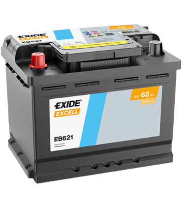Exide Excell 62Ah 540A 242x175x190+-