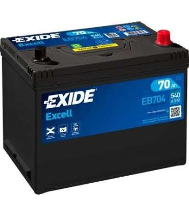 Exide Excell 70Ah 540A 266x172x223-+
