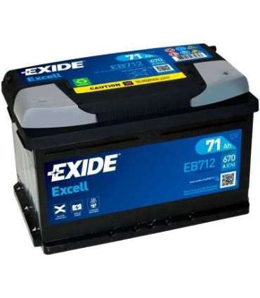 Exide Excell 71Ah 670A 278x175x175-+