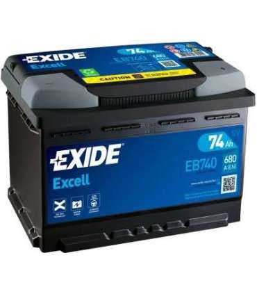 Exide Excell 74Ah 680A 278x175x190-+
