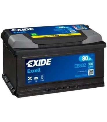 Exide Excell 80Ah 700A 315x175x175-+