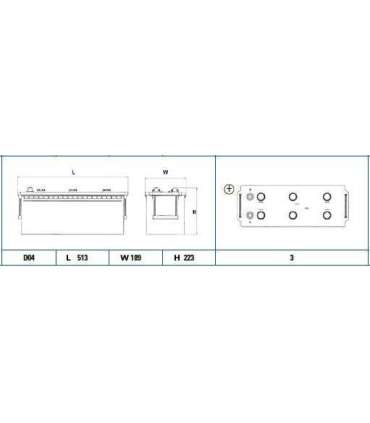 Exide StartPRO 140Ah800A 513x189x223+-