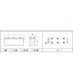 Exide StartPRO 140Ah800A 510x175x225-+