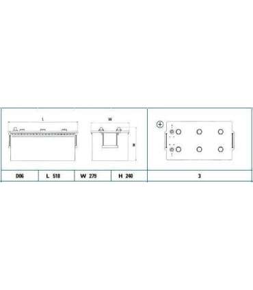 Exide StartPRO 225Ah1200A518x274x240+-