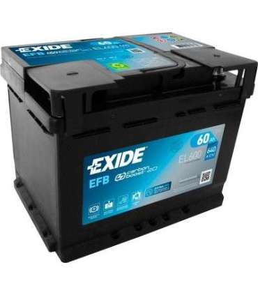 Exide EFB 60Ah 640A 242x175x190-+