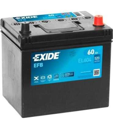 Exide EFB 60Ah 520A 230x173x222-+