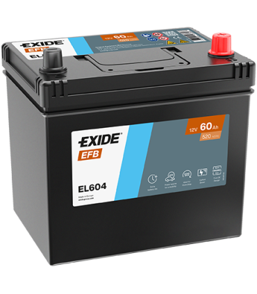 Exide EFB 60Ah 520A 230x173x222-+