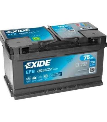 Exide EFB 75Ah 730A 315x175x175-+