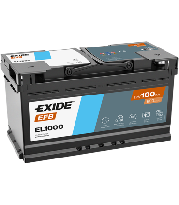 Exide EFB 100Ah 900A 353x175x190-+