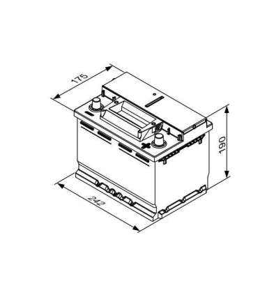 Bosch EFB S4 E05 60Ah 640A 242x175x190-+