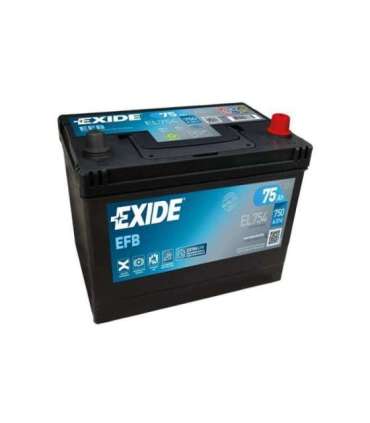 Exide EFB 75Ah 750A 260x173x222-+