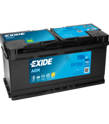 Exide AGM 106Ah 950A 392x175x190-+