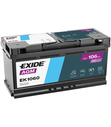 Exide AGM 106Ah 950A 392x175x190-+